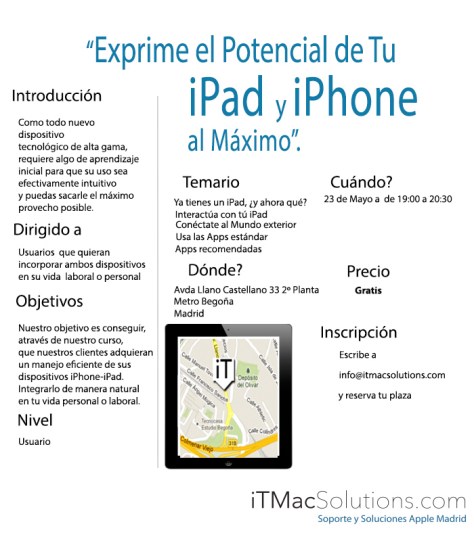 Curso Exprime el Potencial de Tu iPad e iPhone al máximo.